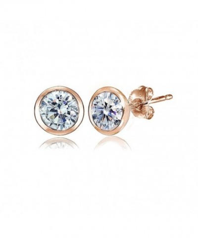 Sterling Bezel set Earrings Swarovski Crystals