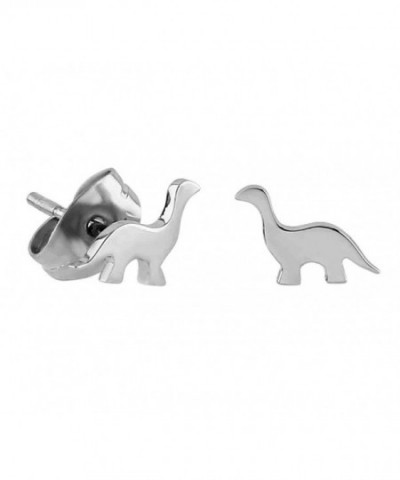 Stainless Steel Brontosaurus Dinosaur Earrings