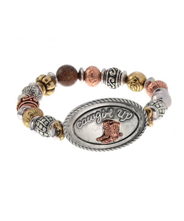 PammyJ Tri Tone Western Cowgirl Bracelet