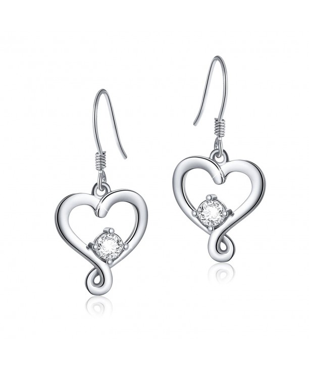 Sterling Silver Jewelry Heart Earrings