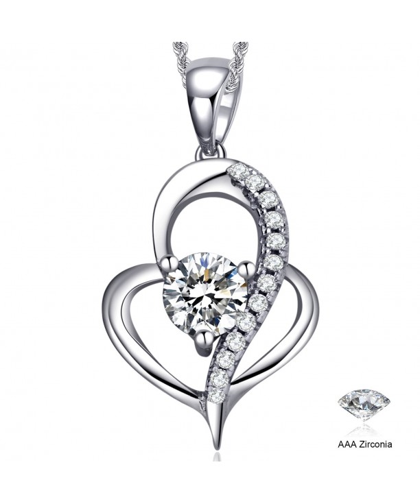 Valentines Jewelry Sterling Zirconia Necklace