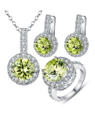 BAMOER Zirconia Earrings Necklace Jewelry