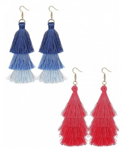 FINREZIO Dangle Tassel Earring Gradient