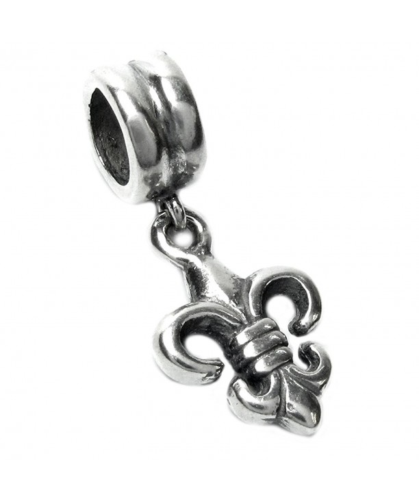 Sterling Silver Fleur Dangle European style