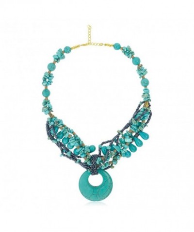 Simulated Turquoise Fashion Necklace Extension