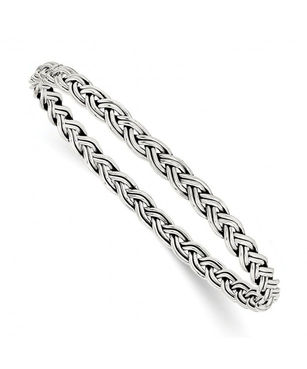 Sterling Silver Antiqued 5 25mm Bracelet