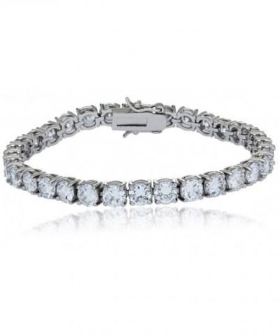 Womens Silver Plated Zirconia Bracelet