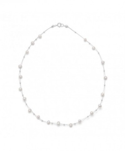 Sterling Intertwined Cultured Freshwater Necklace