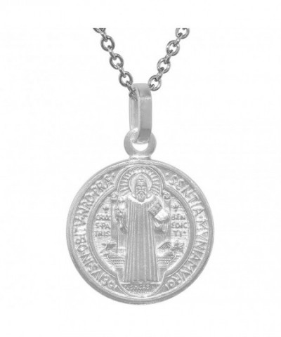 Sterling Silver Benedict Medal Round