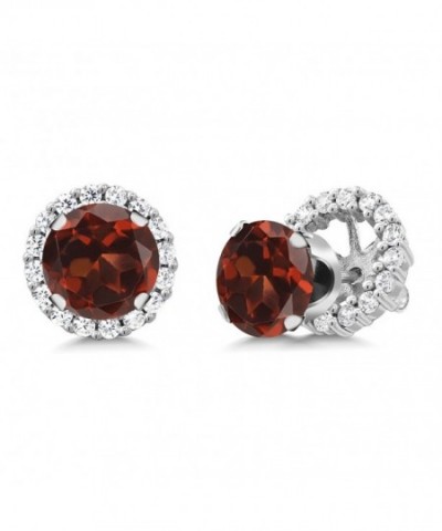 Garnet Sterling Silver Earrings Jackets