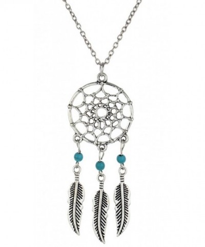 StylesILove Catcher Turquoise Necklace Feathers