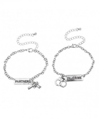 Lux Accessories Silvertone Partners Handcuffs