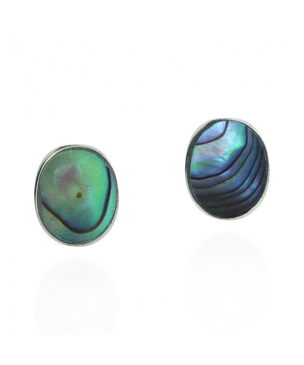 Inlay Abalone Sterling Silver Earrings