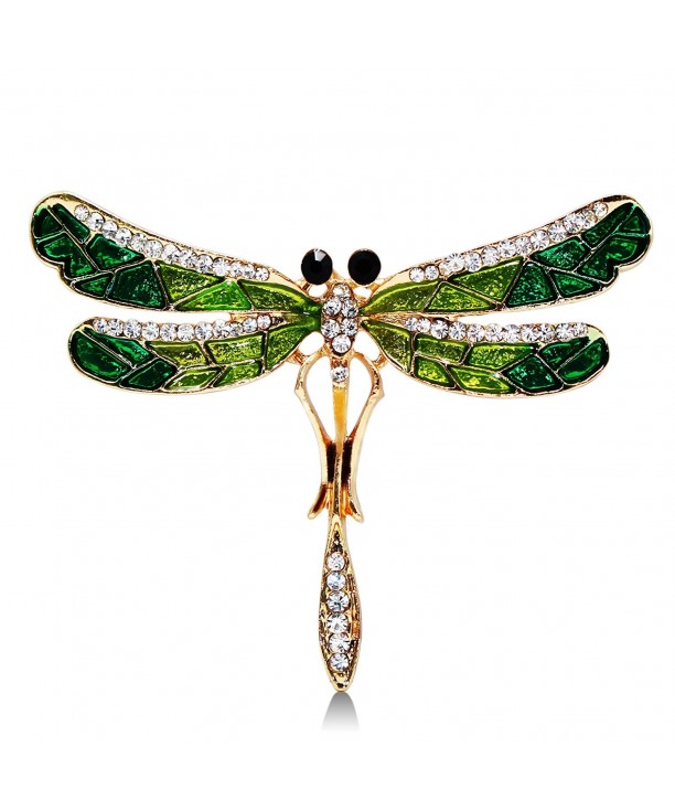 Vintage Drangonfly Brooches Rhinestone Accessories