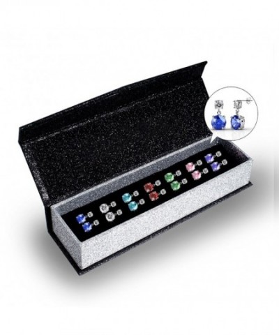 R timer Crystal Earrings Swarovski Elements