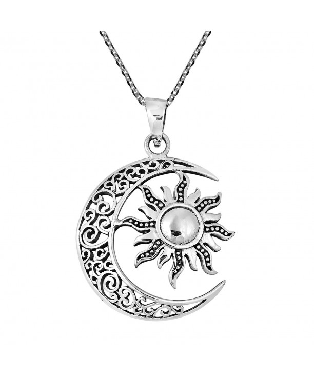 Celtic Crescent Eclipse Sterling Necklace