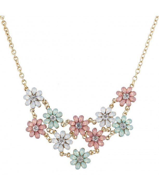 Lux Accessories Rhinestone Statement Necklace