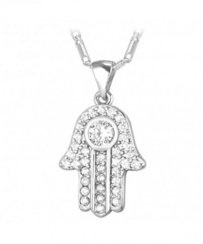 Platinum Pendant Necklace Zirconia Jewelry
