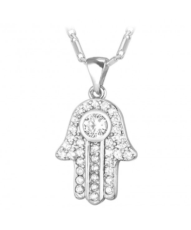 Platinum Pendant Necklace Zirconia Jewelry