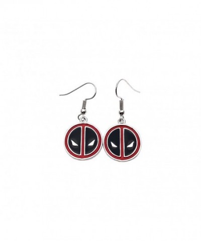 Marvel Comics Silvertone Deadpool Earrings