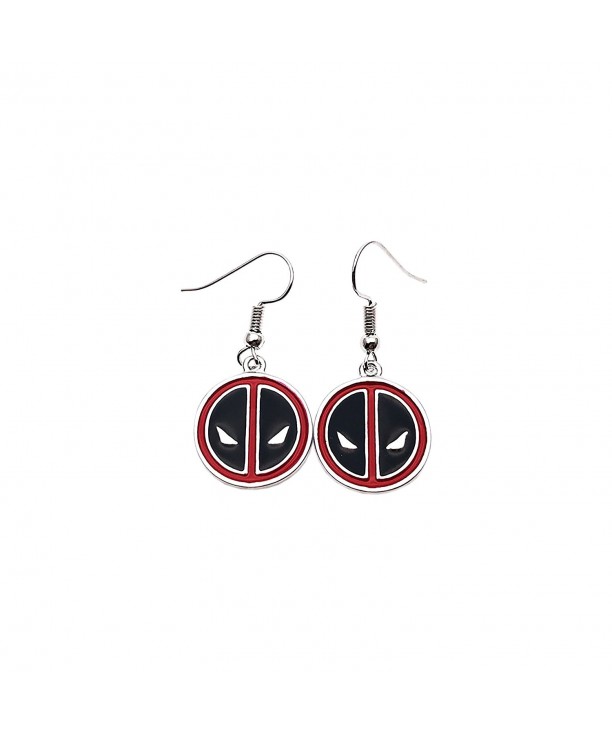 Marvel Comics Silvertone Deadpool Earrings