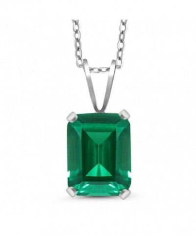 Emerald Green Sterling Silver Pendant