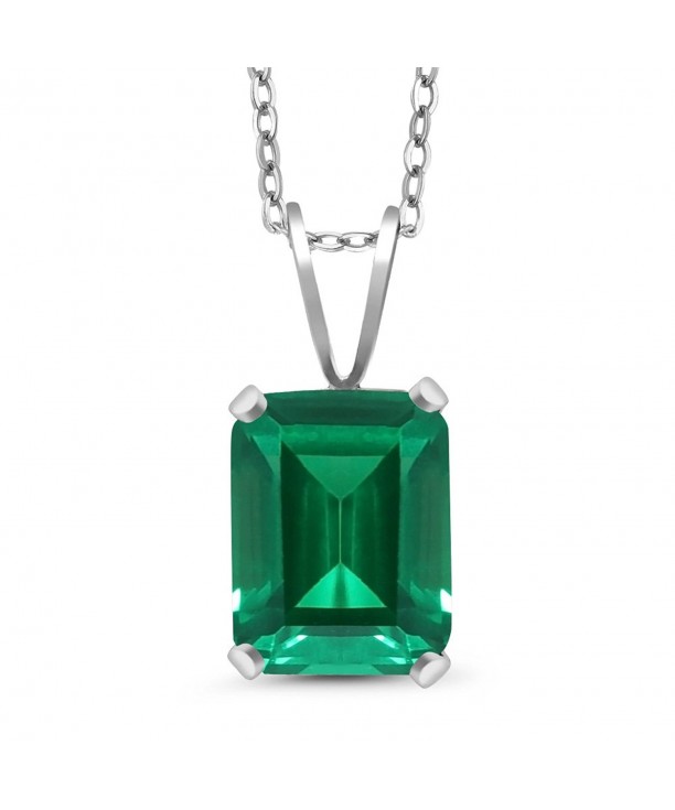 Emerald Green Sterling Silver Pendant