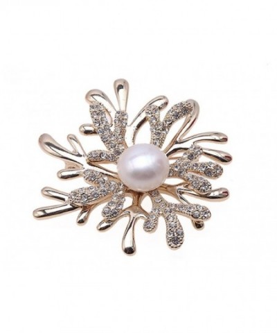 JYX Flower stye Freshwater Pearl Brooches