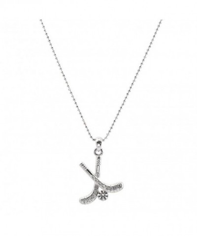 Spinningdaisy Gloss Crystal Hockey Necklace