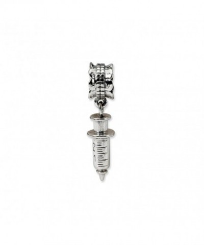 Sterling Silver Syringe Dangle Charm