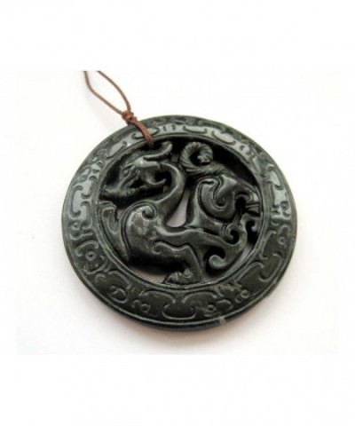 Color Carved Dragon Amulet Pendant