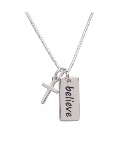 Sterling Silver Believe Pendant Children