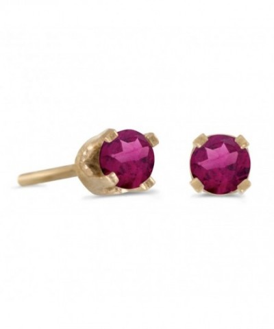 Petite Rhodolite Garnet Earrings Yellow