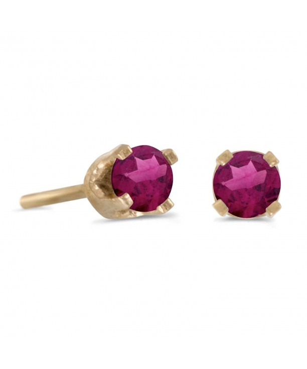 Petite Rhodolite Garnet Earrings Yellow