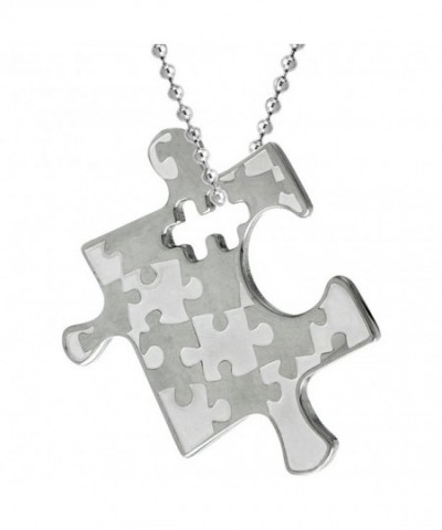 Stainless Autism Awareness Puzzle Pendant