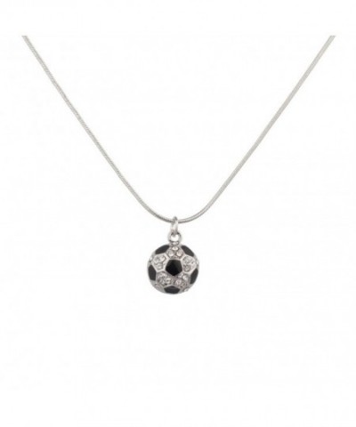 Lux Accessories Football Pendant Necklace