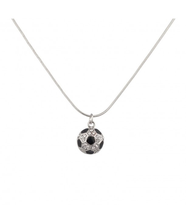 Lux Accessories Football Pendant Necklace