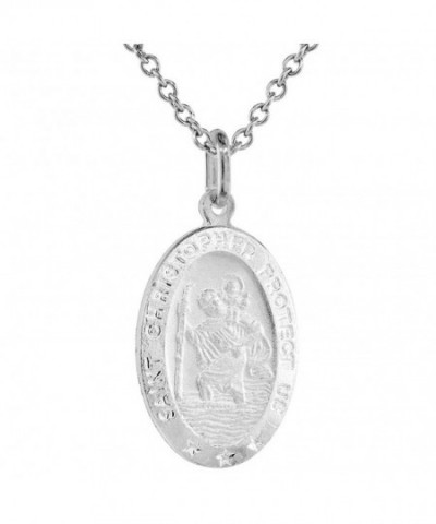 Sterling Silver Christopher Medal Necklace