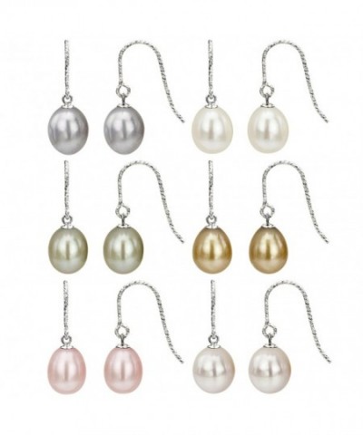 Sterling Multi colors Freshwater Cultured Earrings