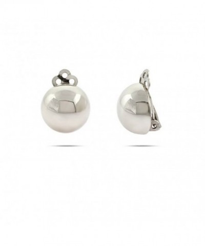 Sterling Silver Bead Clip Earrings