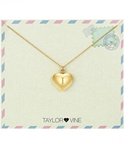 Initial Necklace Engraved Taylor Vine