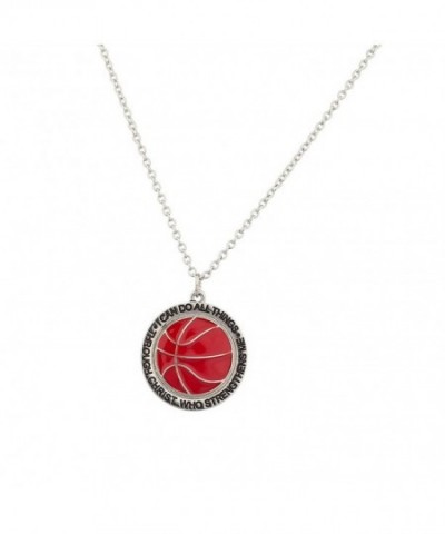 Lux Accessories Basketball Strengthens Necklace