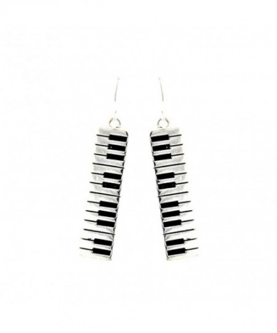 Silver Piano Organ Keyboard Earrings