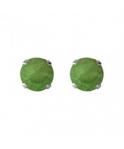 Sterling Silver Green Zirconia Earrings