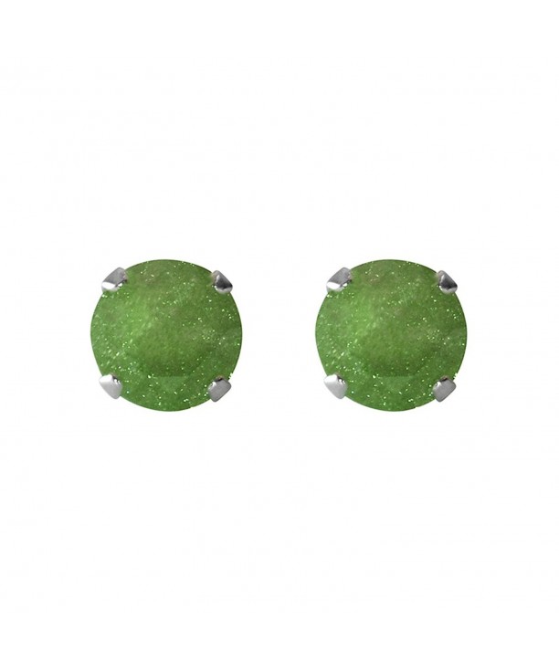 Sterling Silver Green Zirconia Earrings