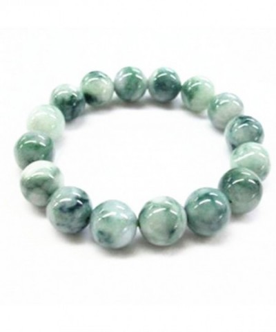 Natural Green Jade Beaded Bracelet