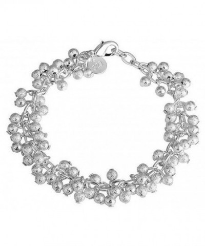Sterling Silver Grape Charm Bracelet