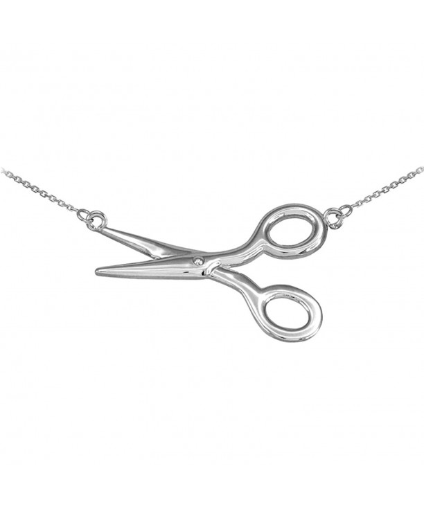 Stylist Sideways Scissor Necklace Sterling