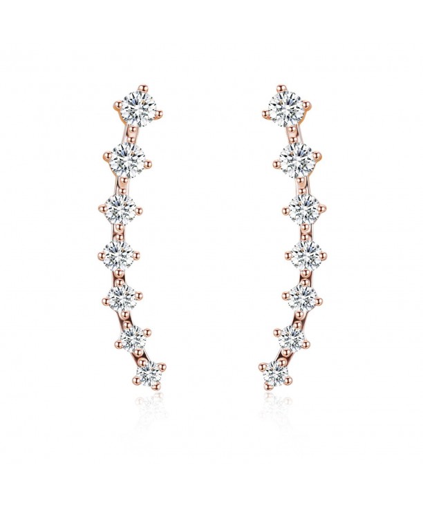 EVER SHINE Climbers Earrings Zirconia