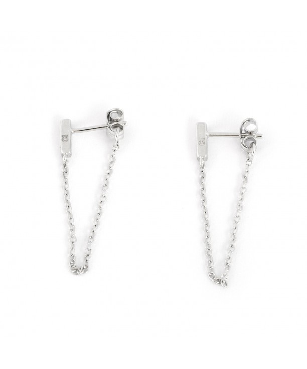 Sterling Silver Rhodium Plated Earrings